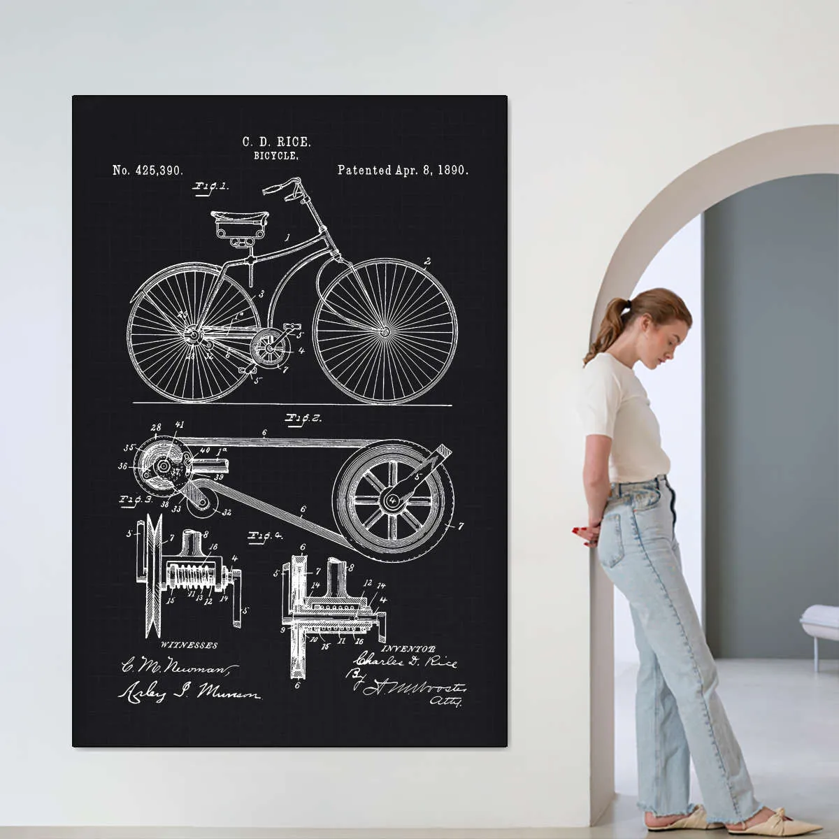 1890 Bicycle Wall Art