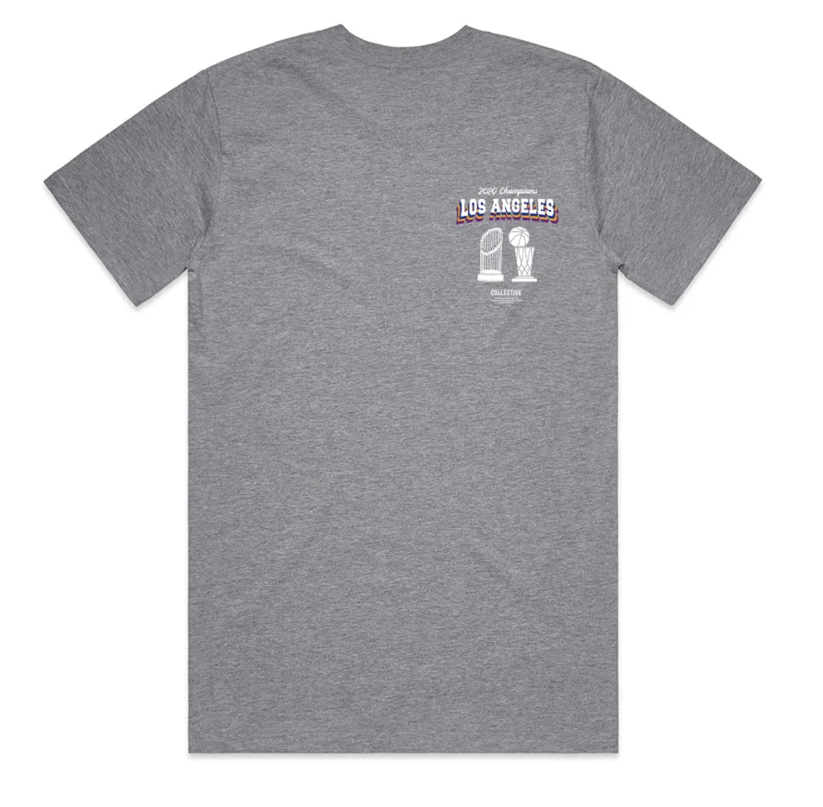 2 Titles Tee - Lakers x Dodgers 2020 Championship tee by Collective - Grey