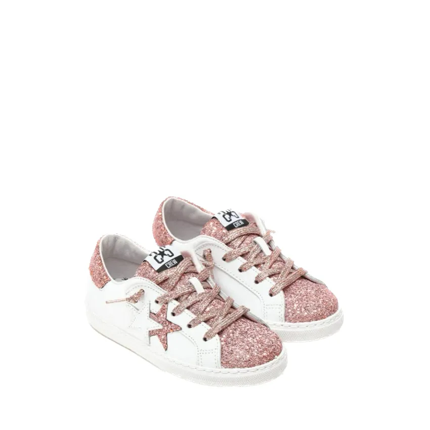 2STAR SNEAKERS 2610-072 BIANCO- GLITTER ROSA