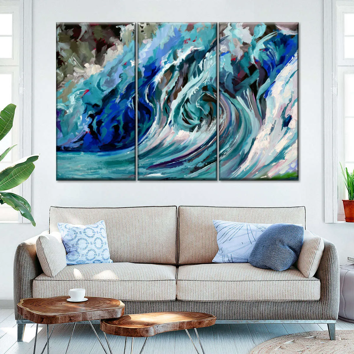 A Blue Wave Wall Art