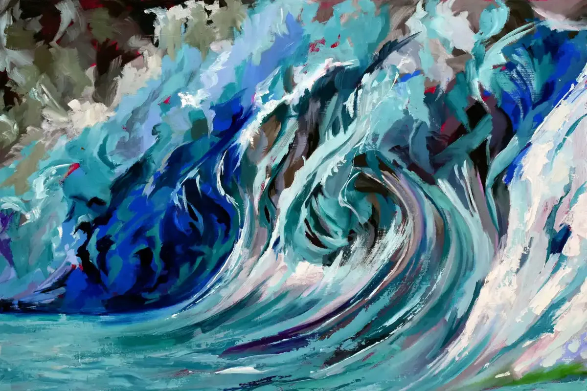 A Blue Wave Wall Art