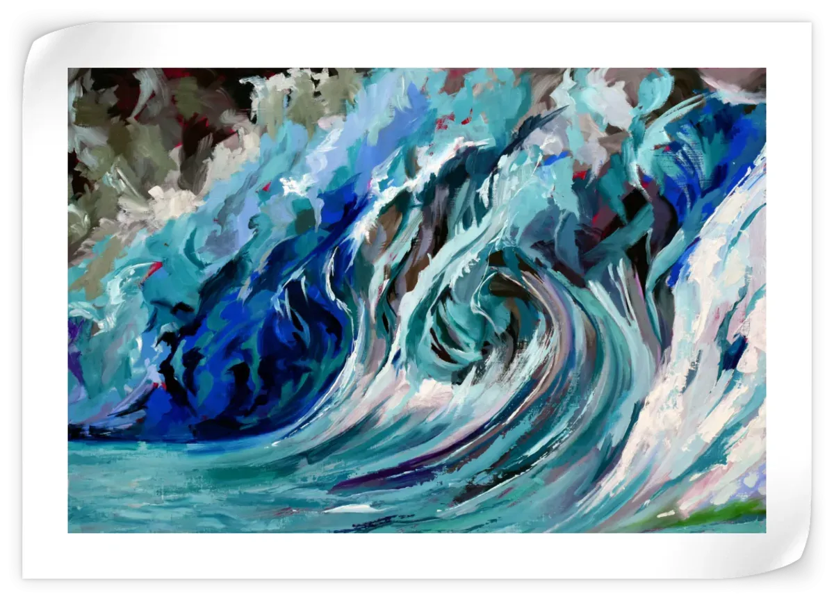 A Blue Wave Wall Art