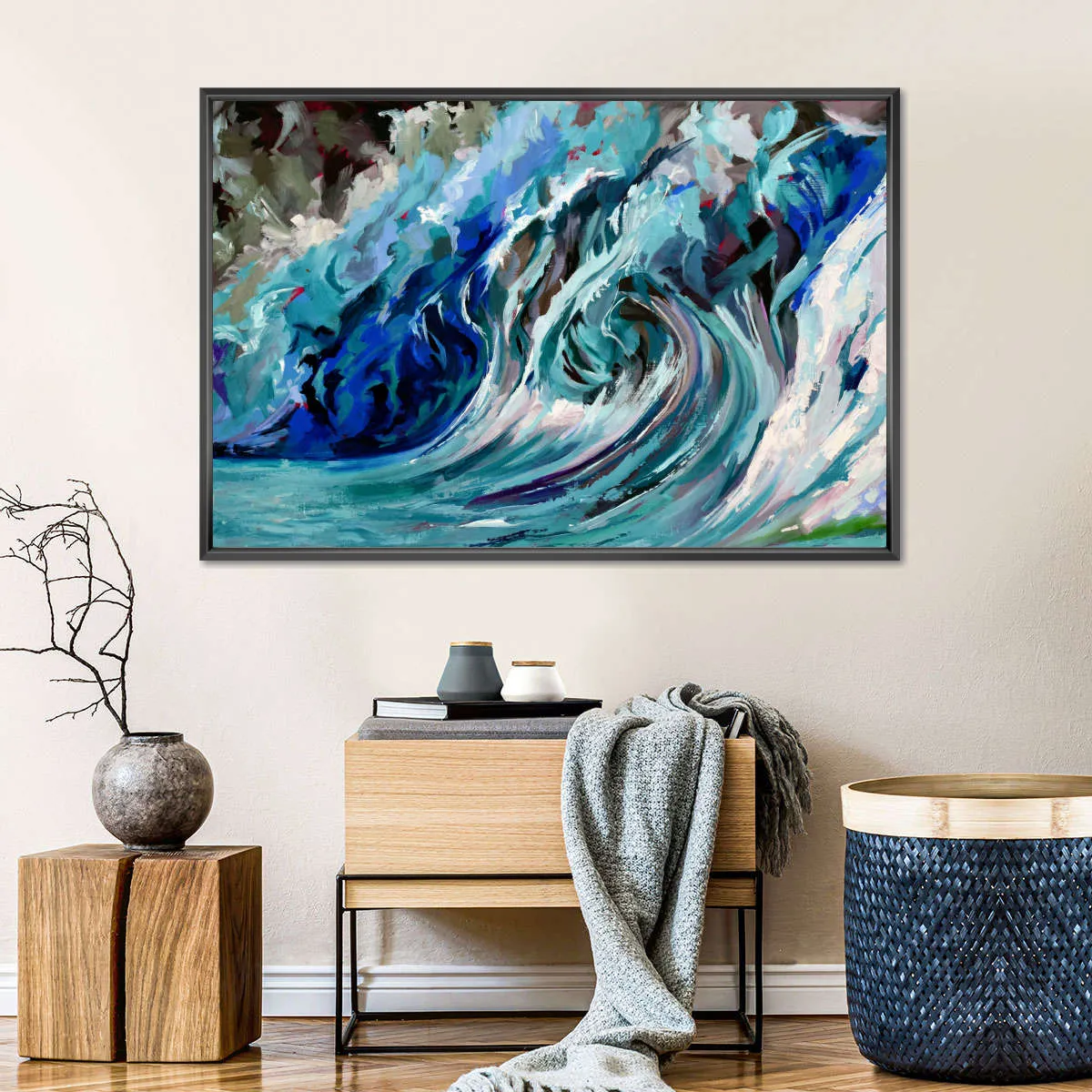 A Blue Wave Wall Art