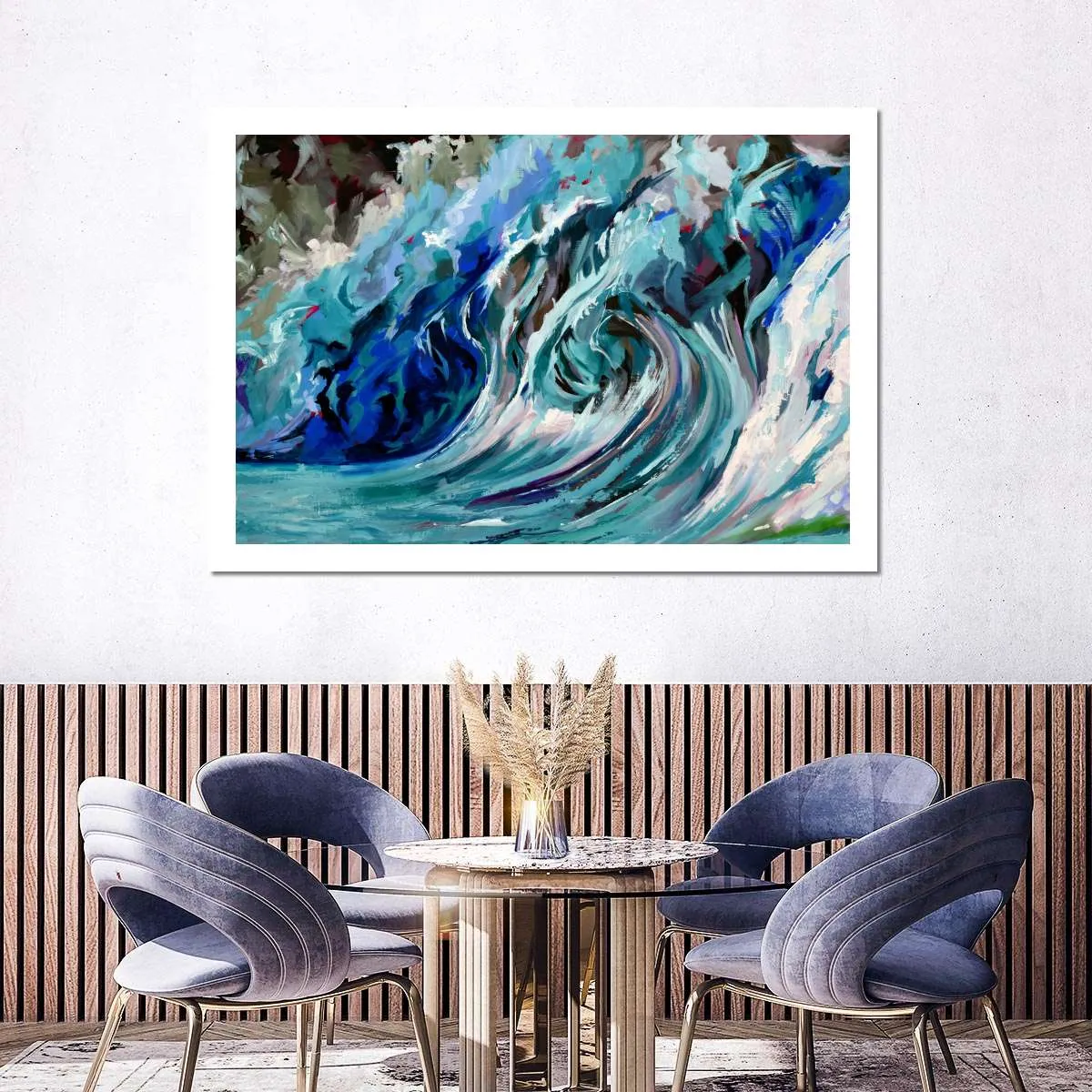 A Blue Wave Wall Art