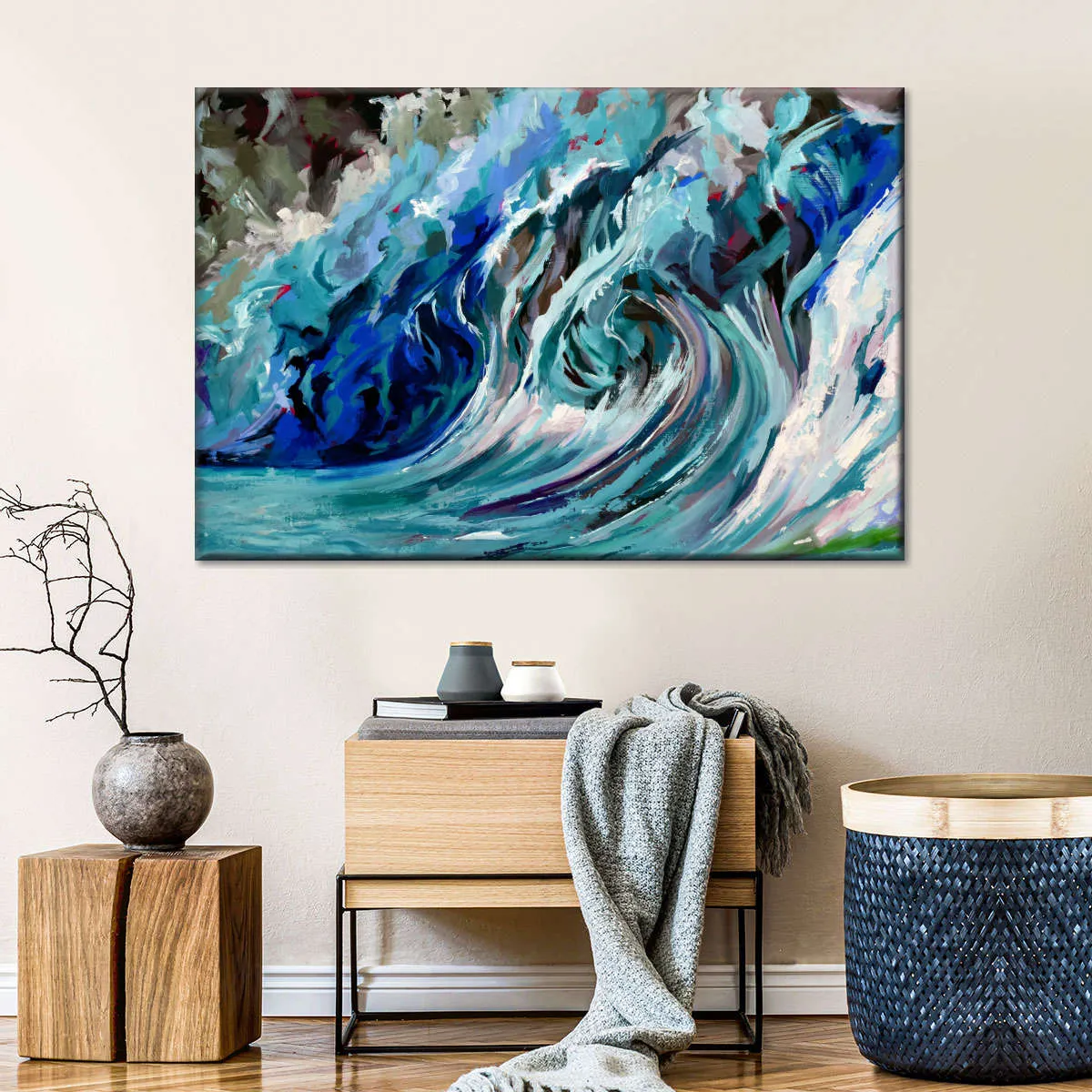 A Blue Wave Wall Art