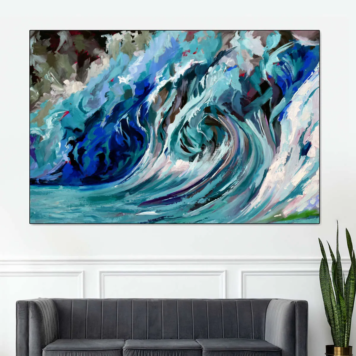 A Blue Wave Wall Art