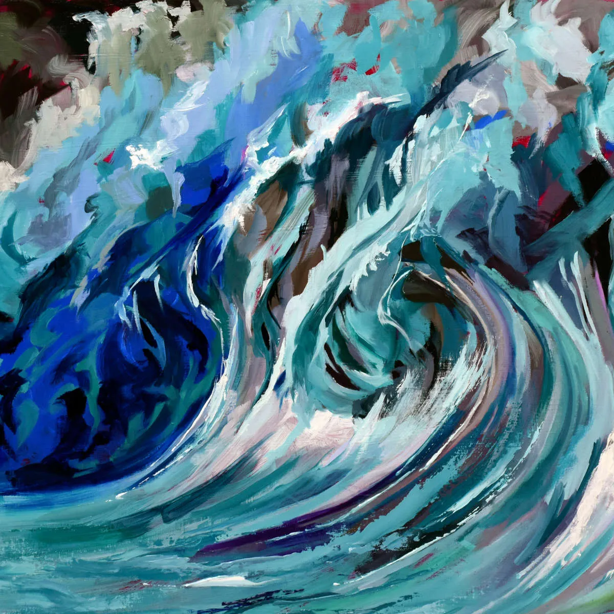 A Blue Wave Wall Art