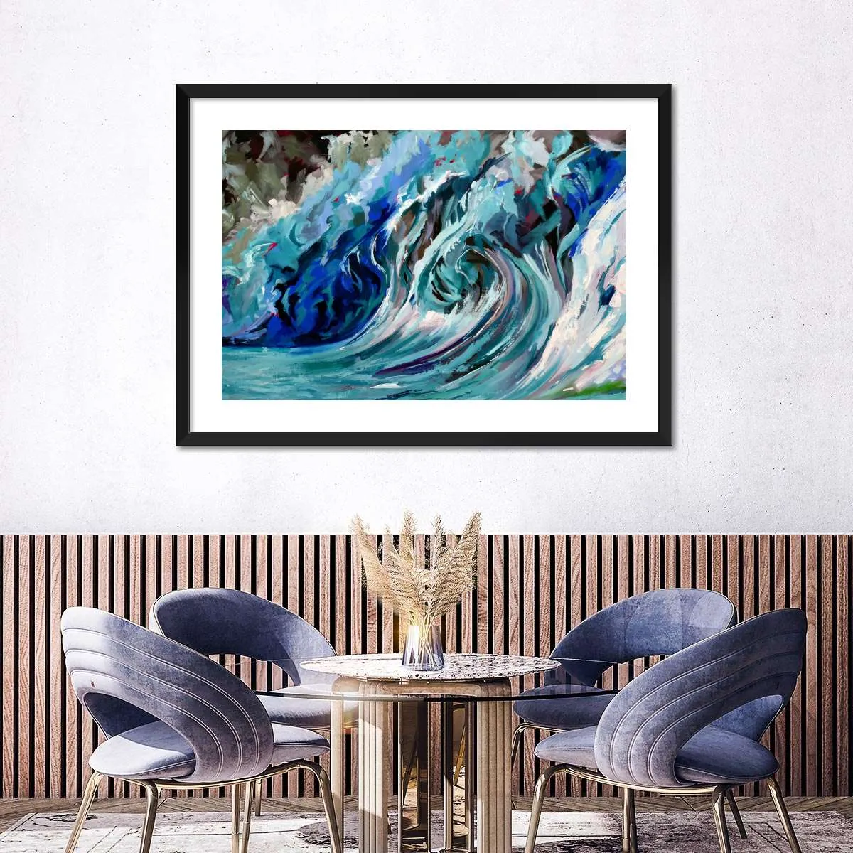 A Blue Wave Wall Art