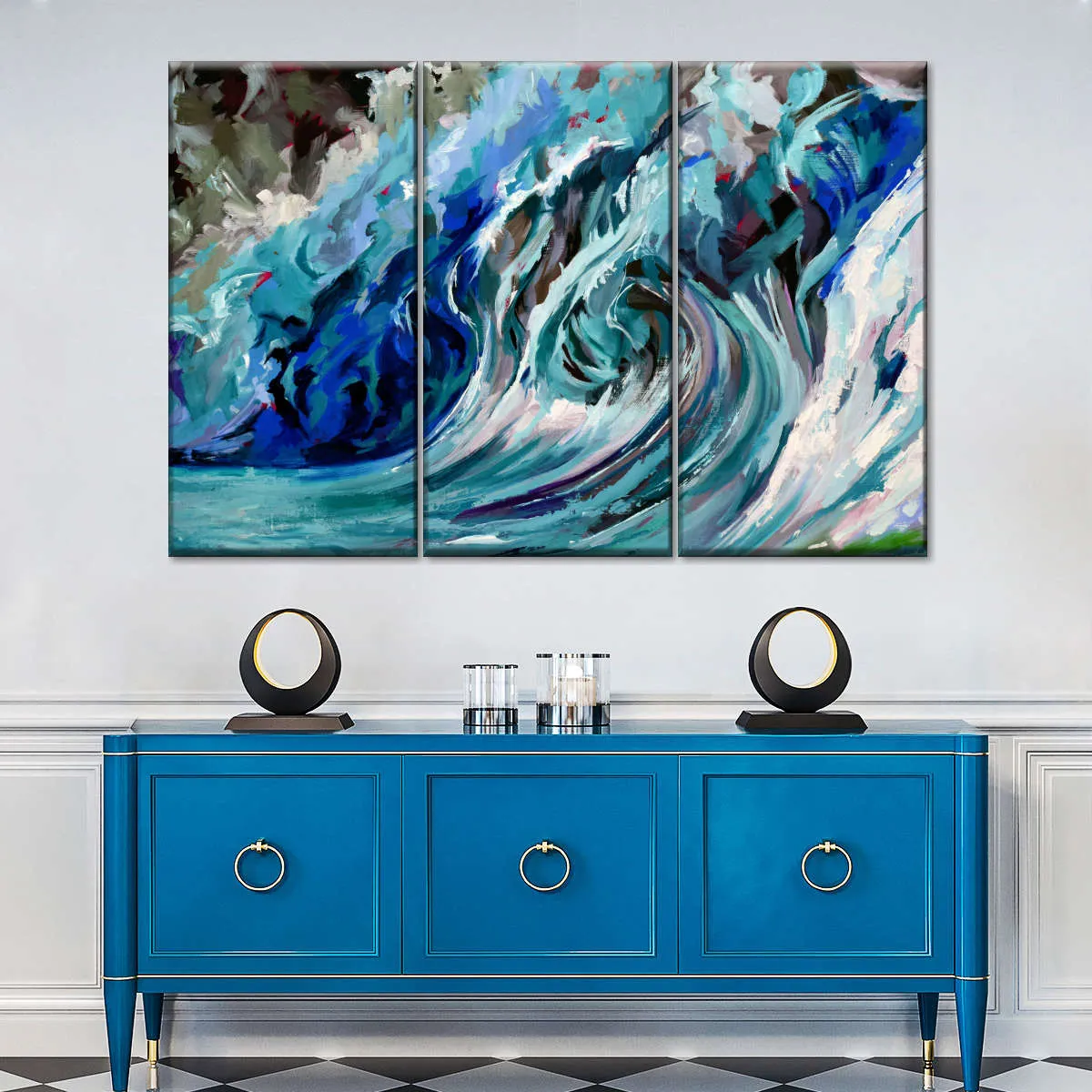 A Blue Wave Wall Art