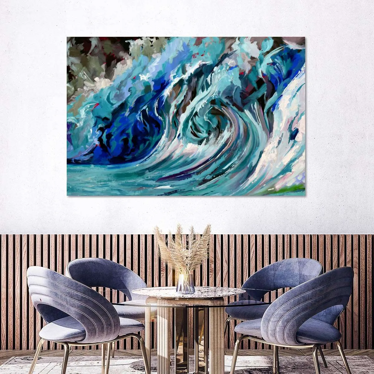 A Blue Wave Wall Art