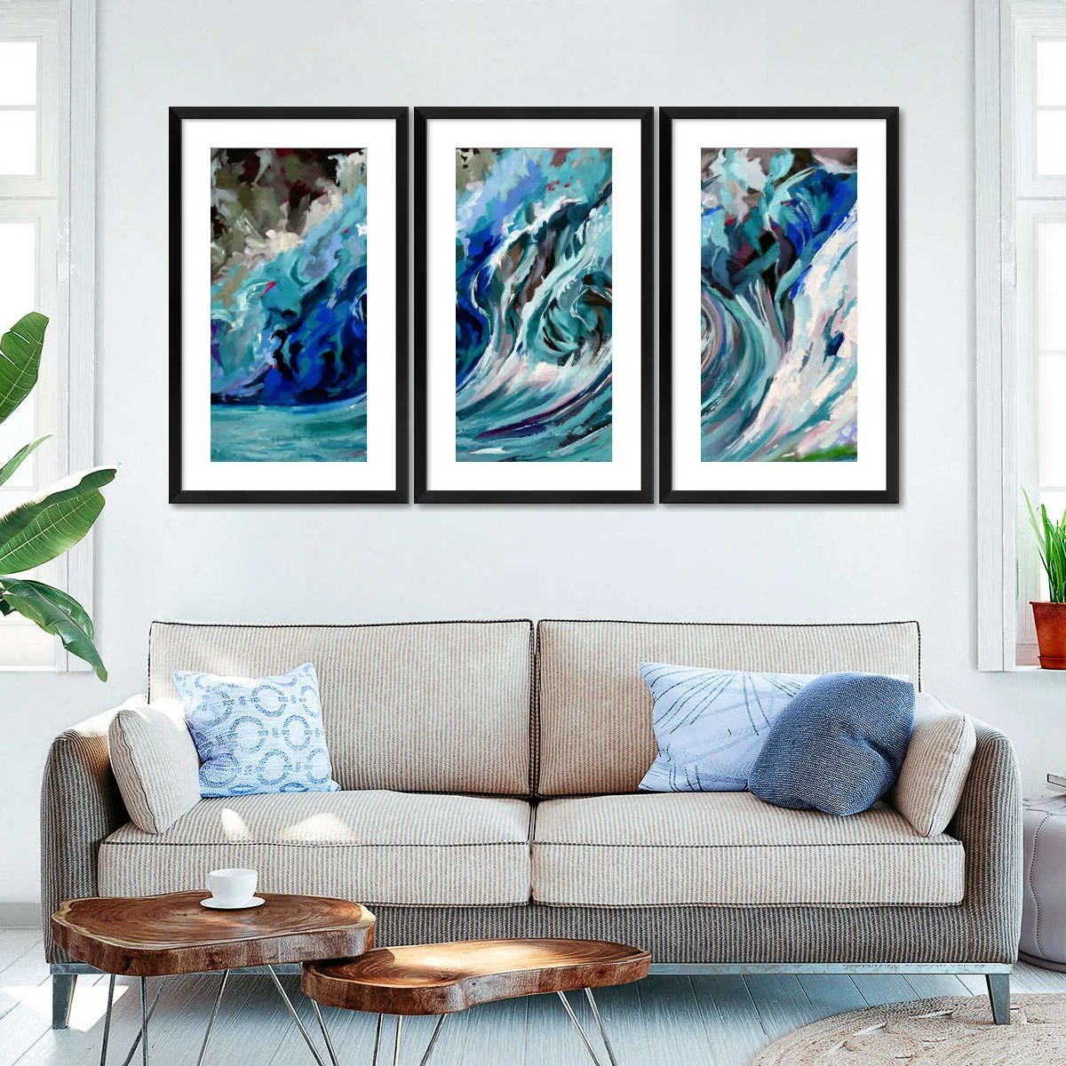 A Blue Wave Wall Art