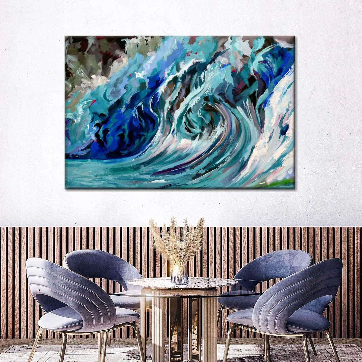 A Blue Wave Wall Art