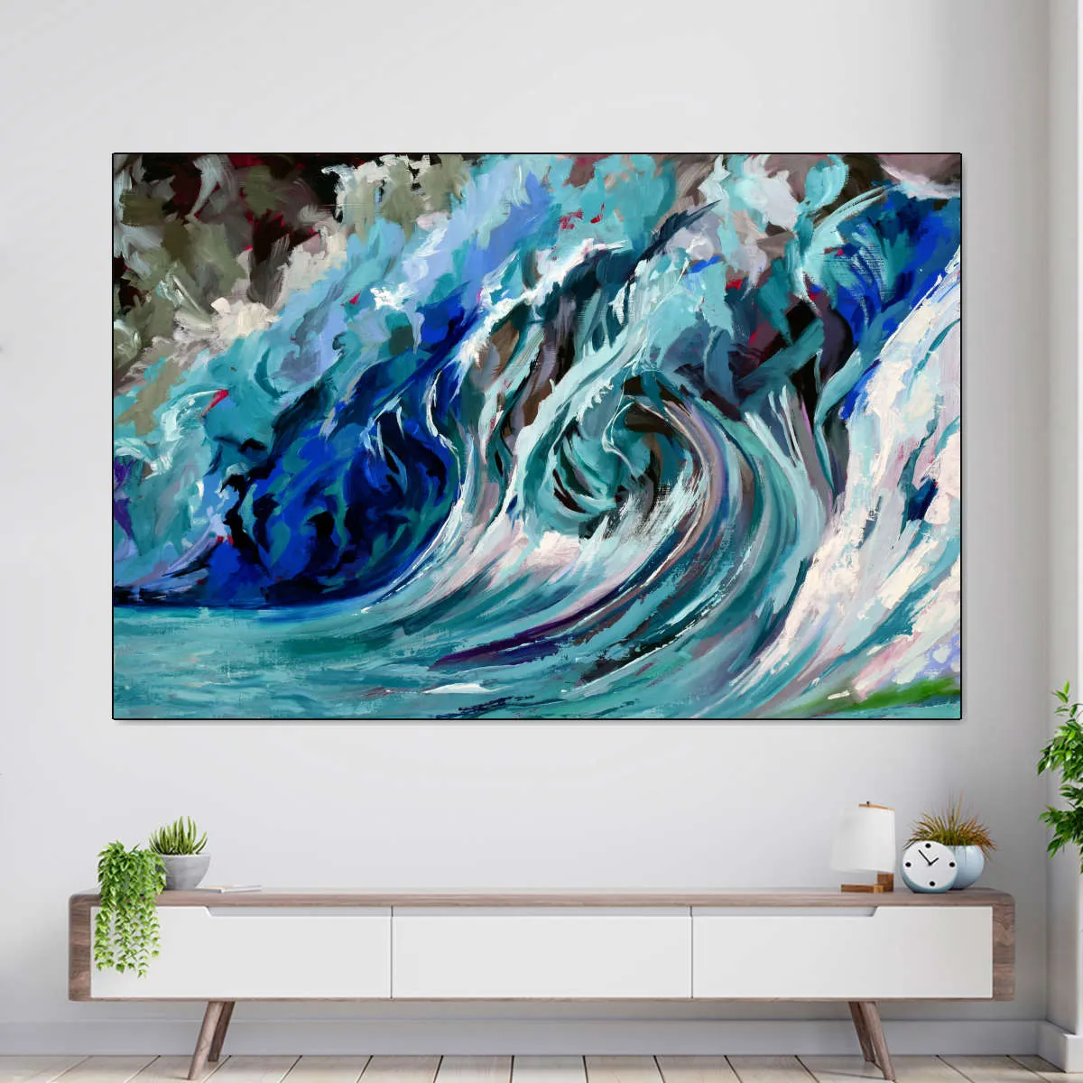 A Blue Wave Wall Art