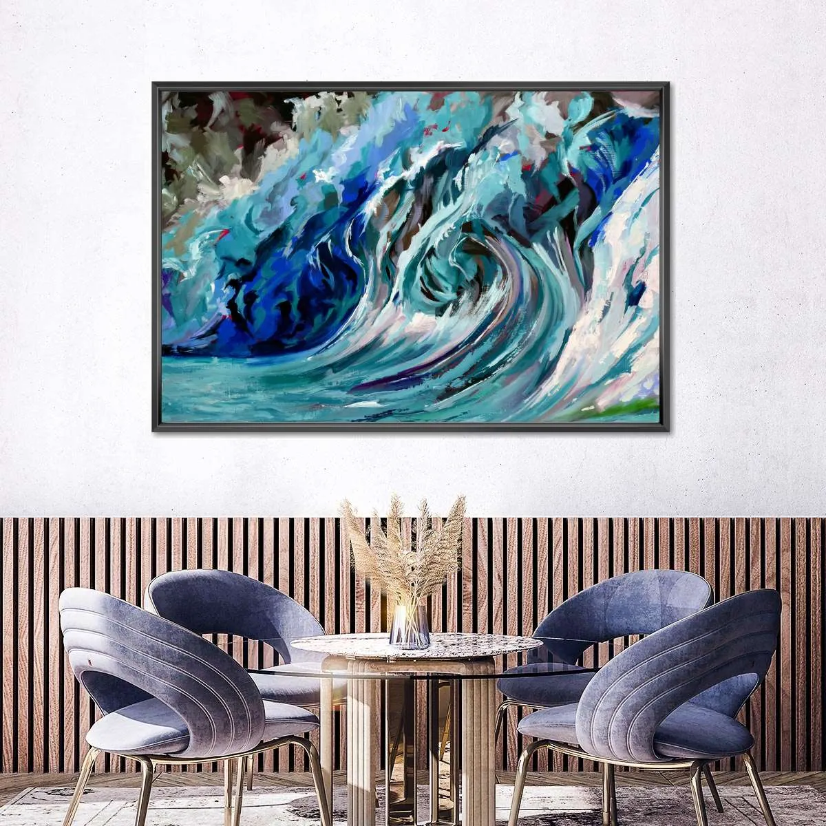 A Blue Wave Wall Art