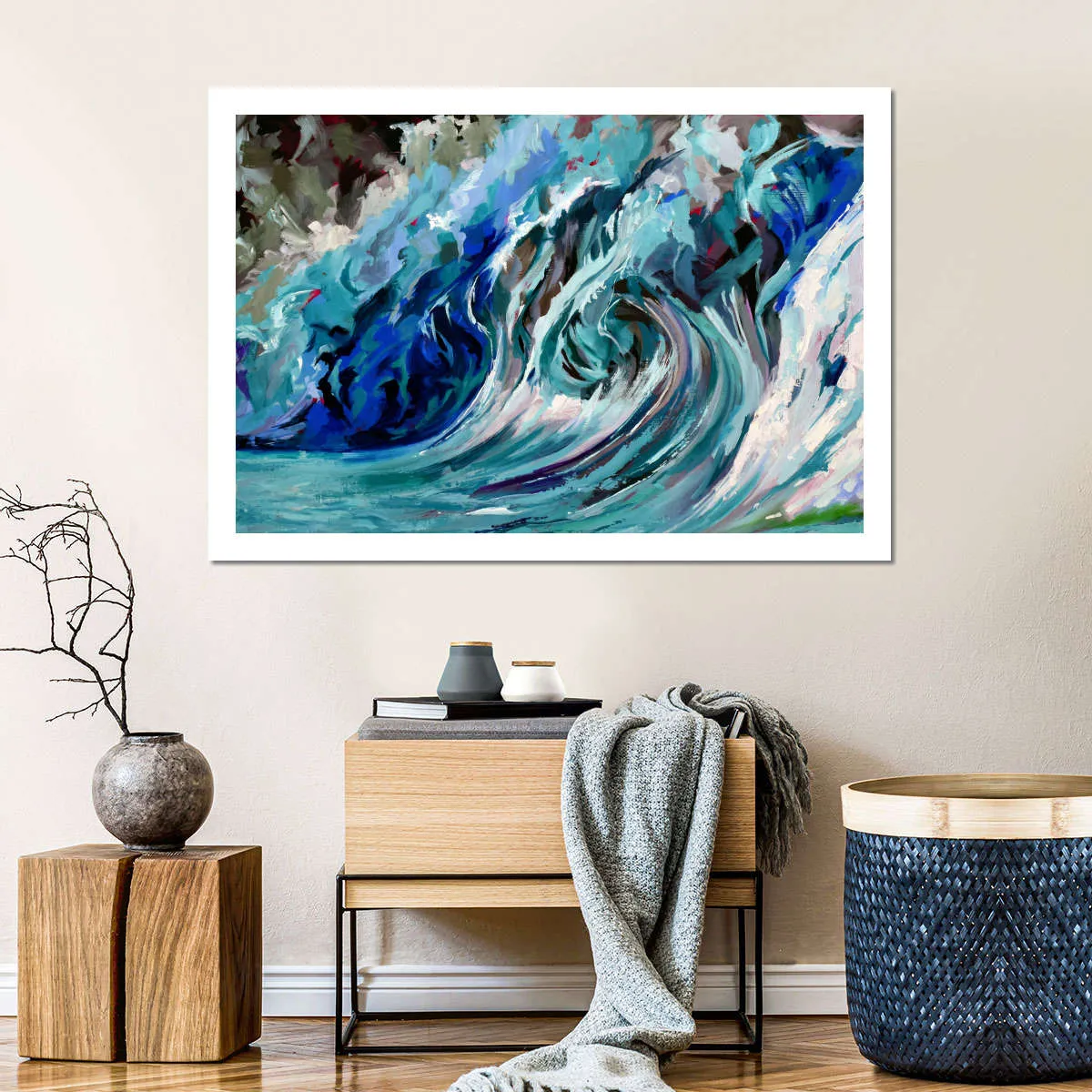 A Blue Wave Wall Art