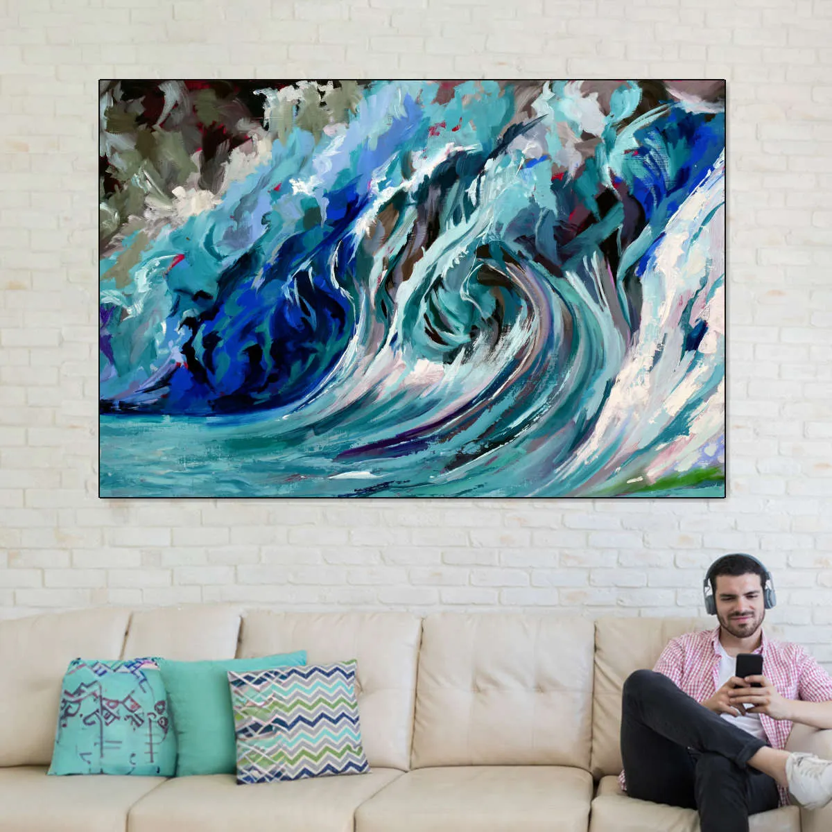 A Blue Wave Wall Art