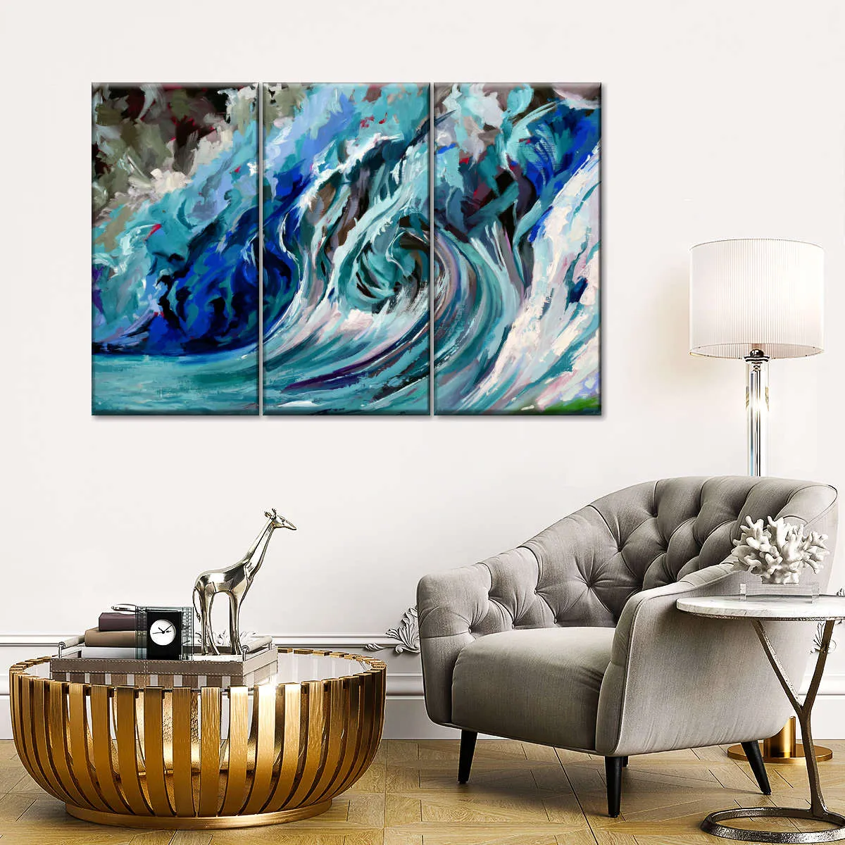 A Blue Wave Wall Art