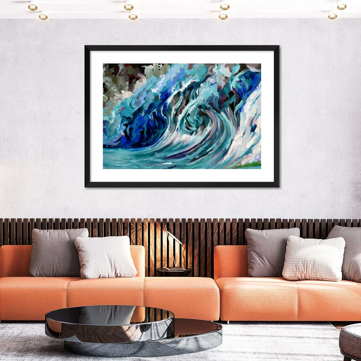 A Blue Wave Wall Art