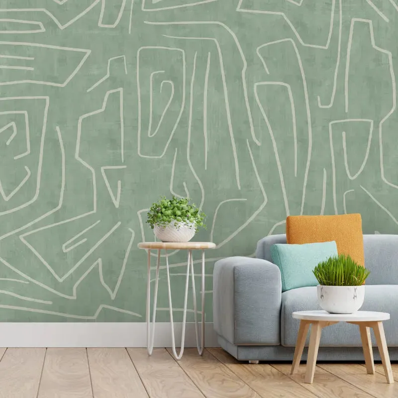 Abstract Design Green Textured Backround Wallpaper | Multiple Options