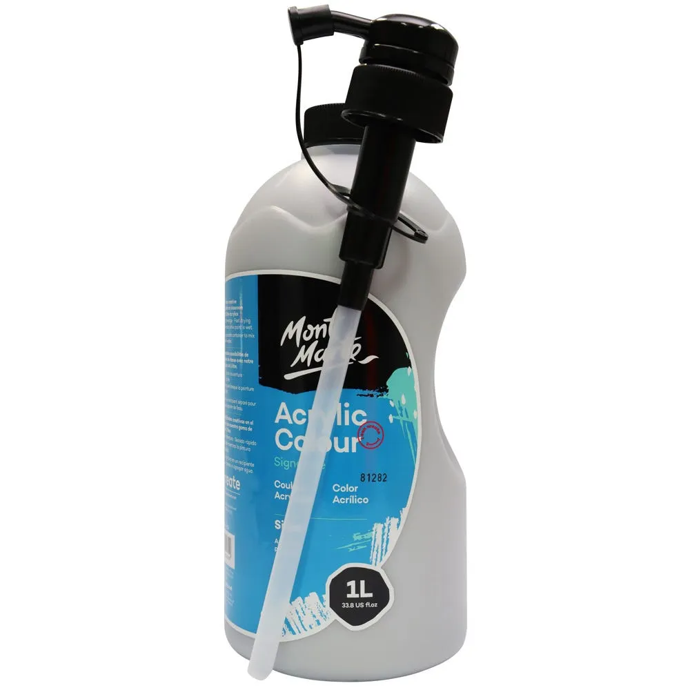 Acrylic Colour Signature 1L (33.8 US fl.oz) Bottle - Silver