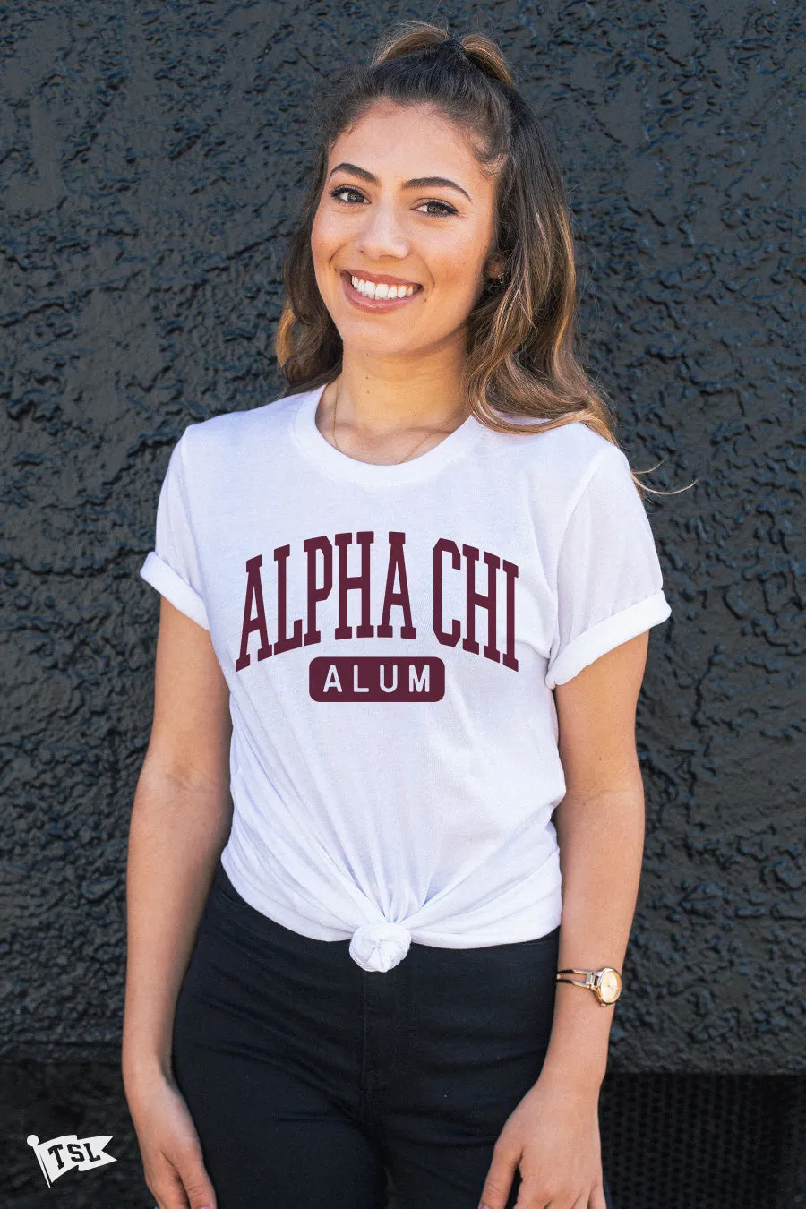 Alpha Chi Omega Alum Track Tee