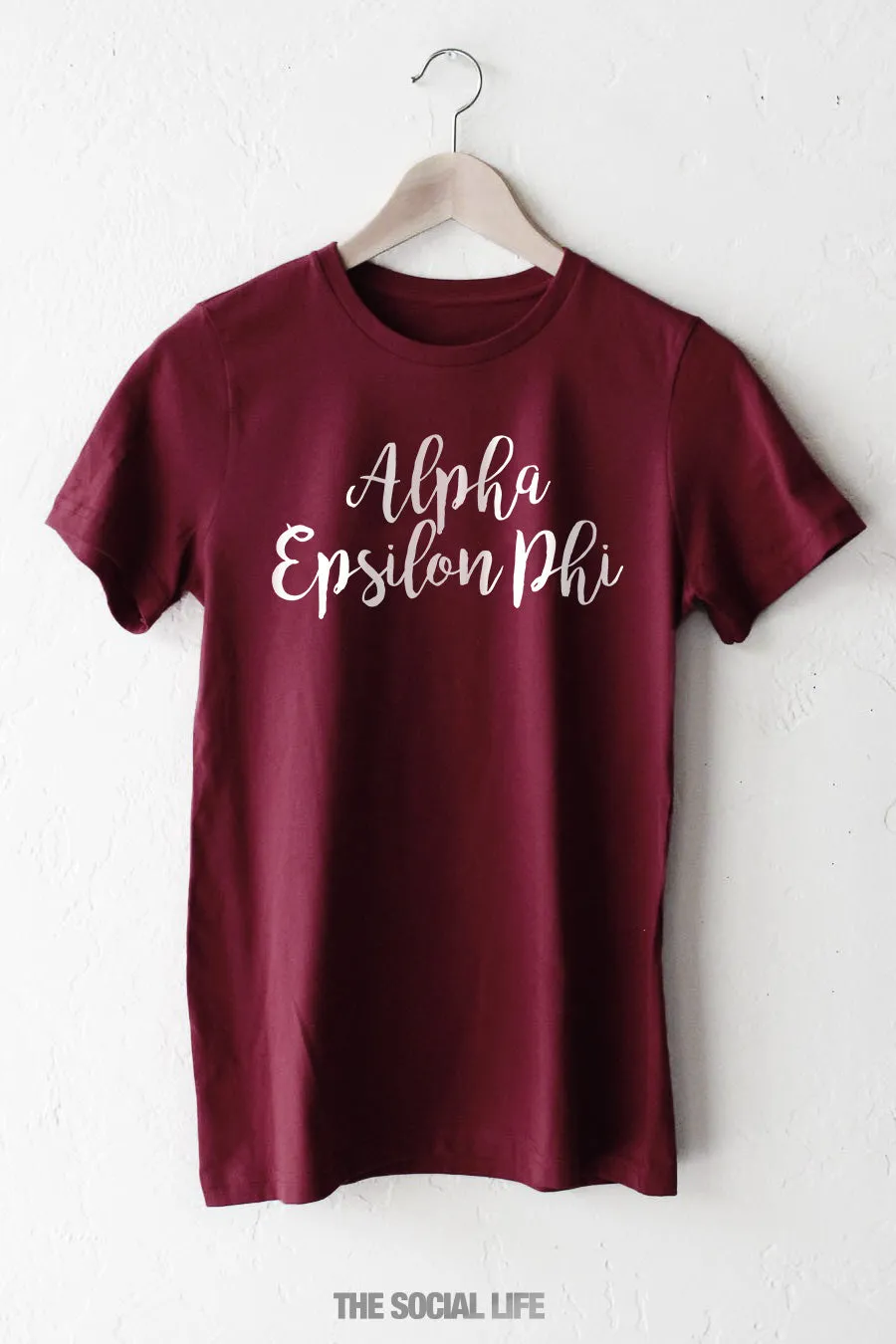 Alpha Epsilon Phi  Cursive Tee