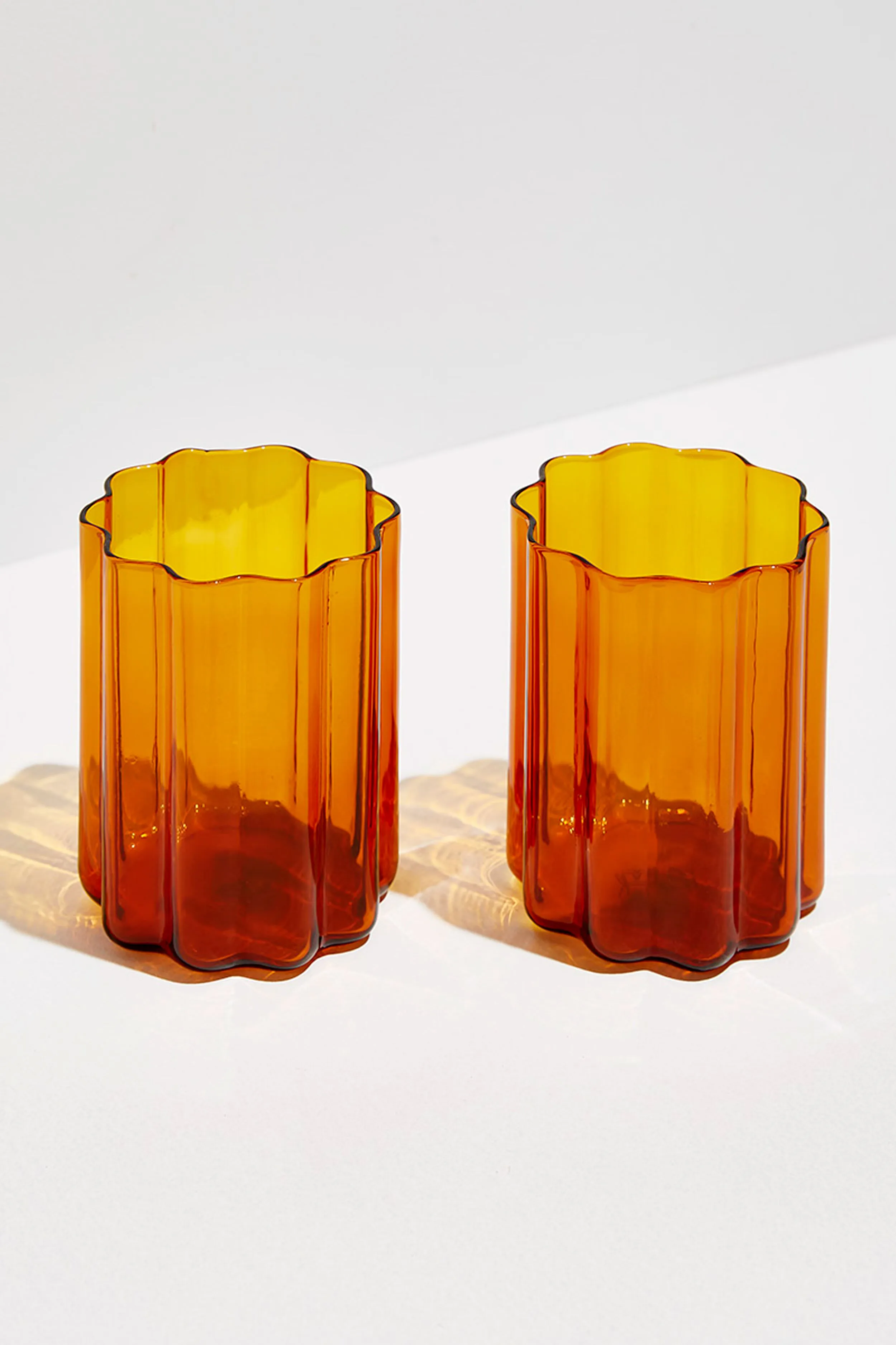 Amber Wave Glasses (Set of 2)