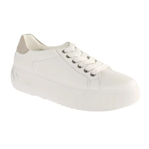 Ara  Leather Platform Trainers - 46523-04 - White