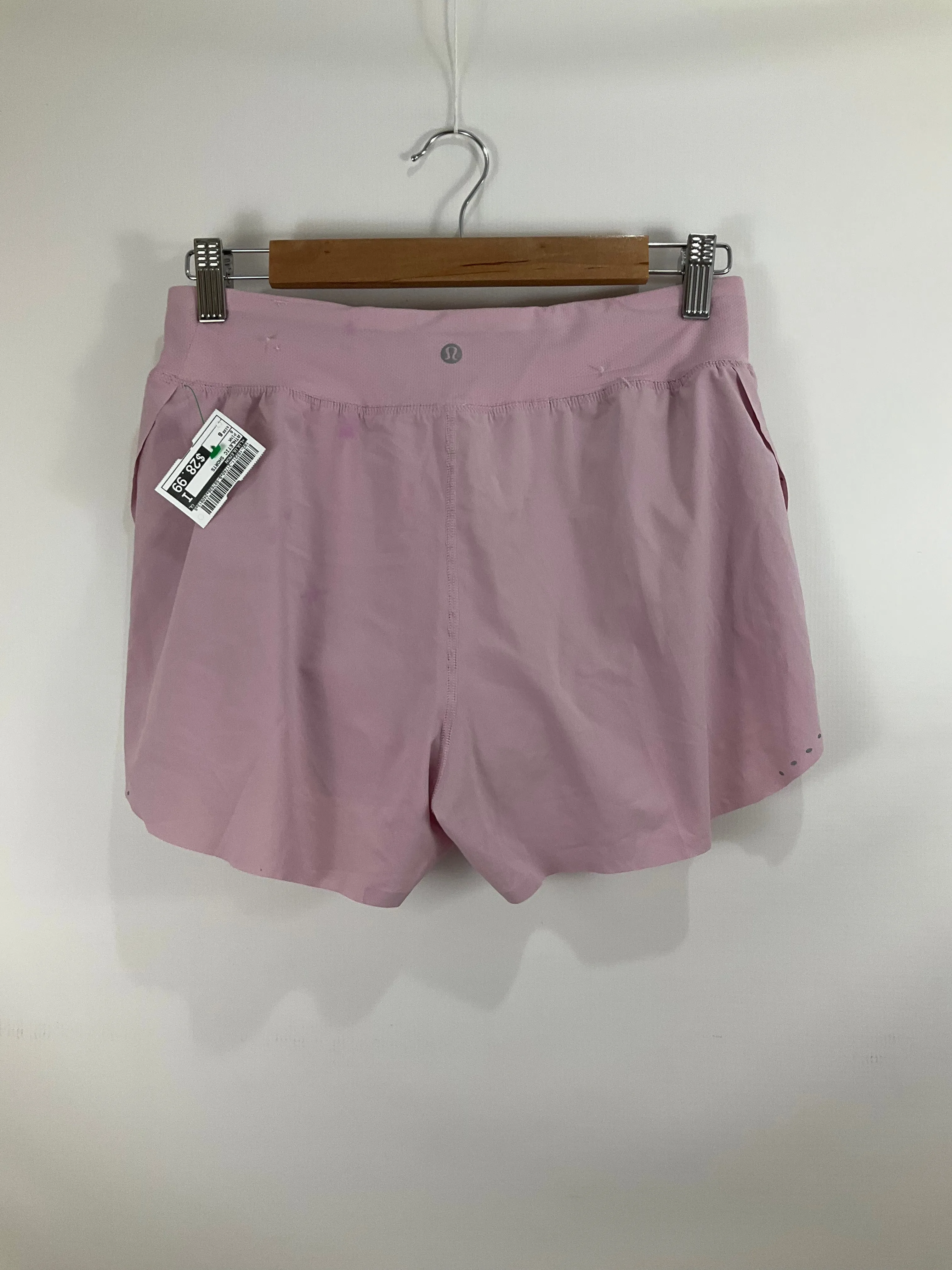 Athletic Shorts By Lululemon In Pink, Size: 6