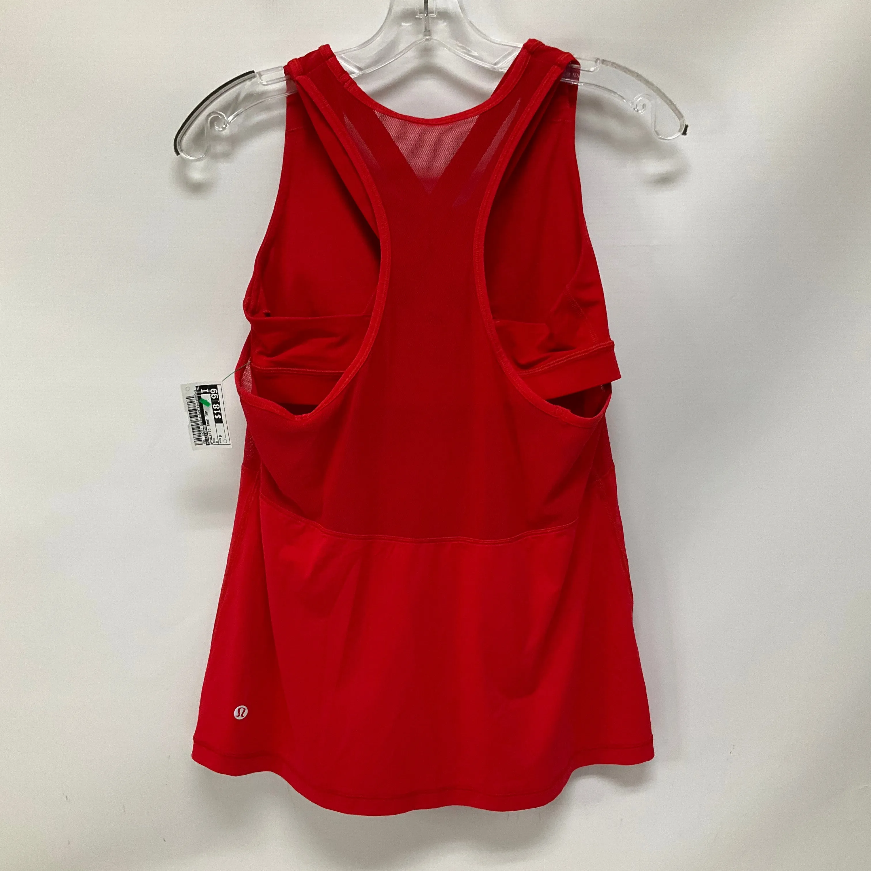 Athletic Tank Top By Lululemon In Red, Size: 8