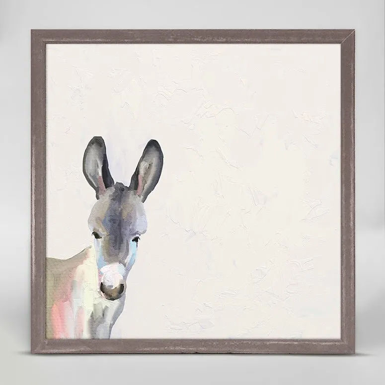 Baby Donkey Mini Framed Canvas