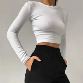 Basic Solid Long Sleeve Top