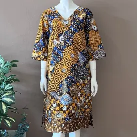 Batik Tulis V Neck Dress - XXL