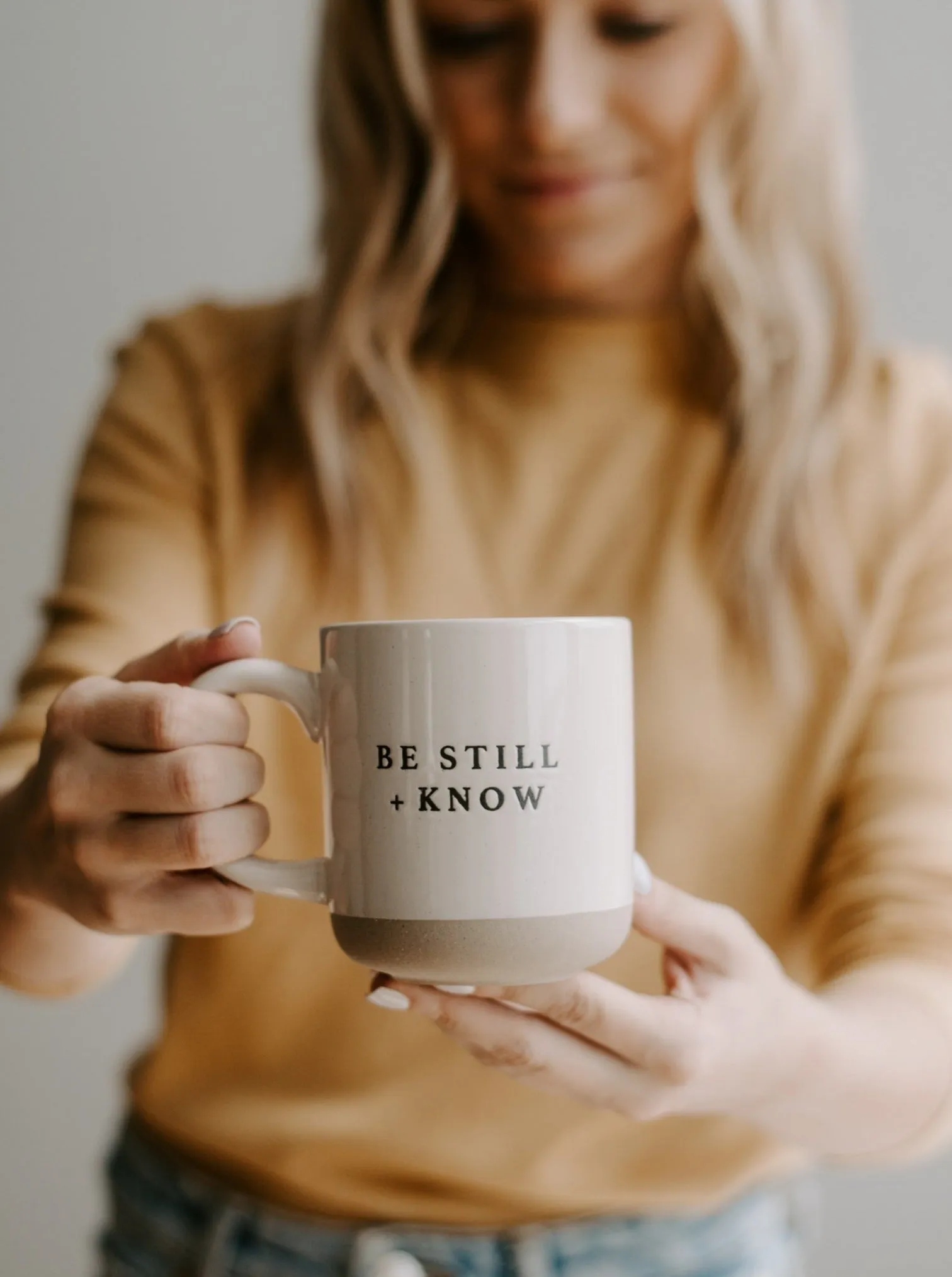 Be Still and Know 14oz. Stoneware Coffee Mug