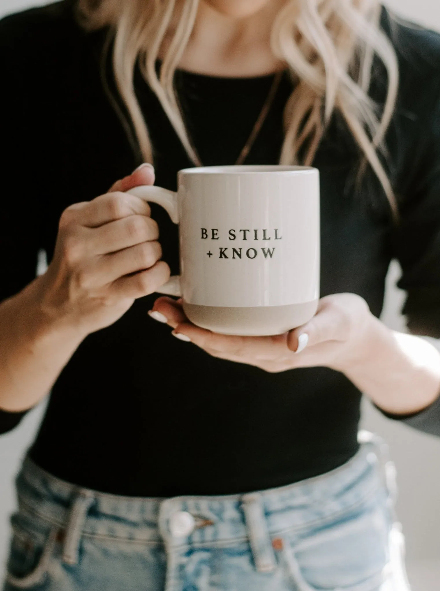 Be Still and Know 14oz. Stoneware Coffee Mug