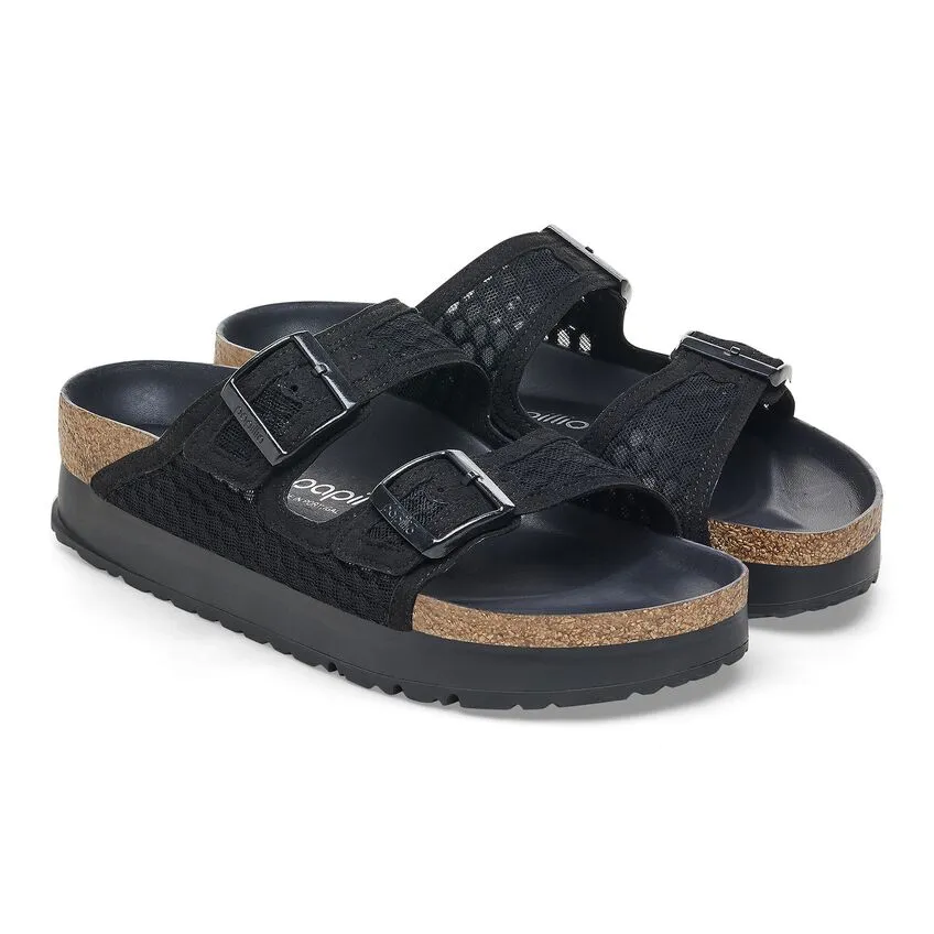 Birkenstock Women's Arizona Flex Platform Synthetics (Black)