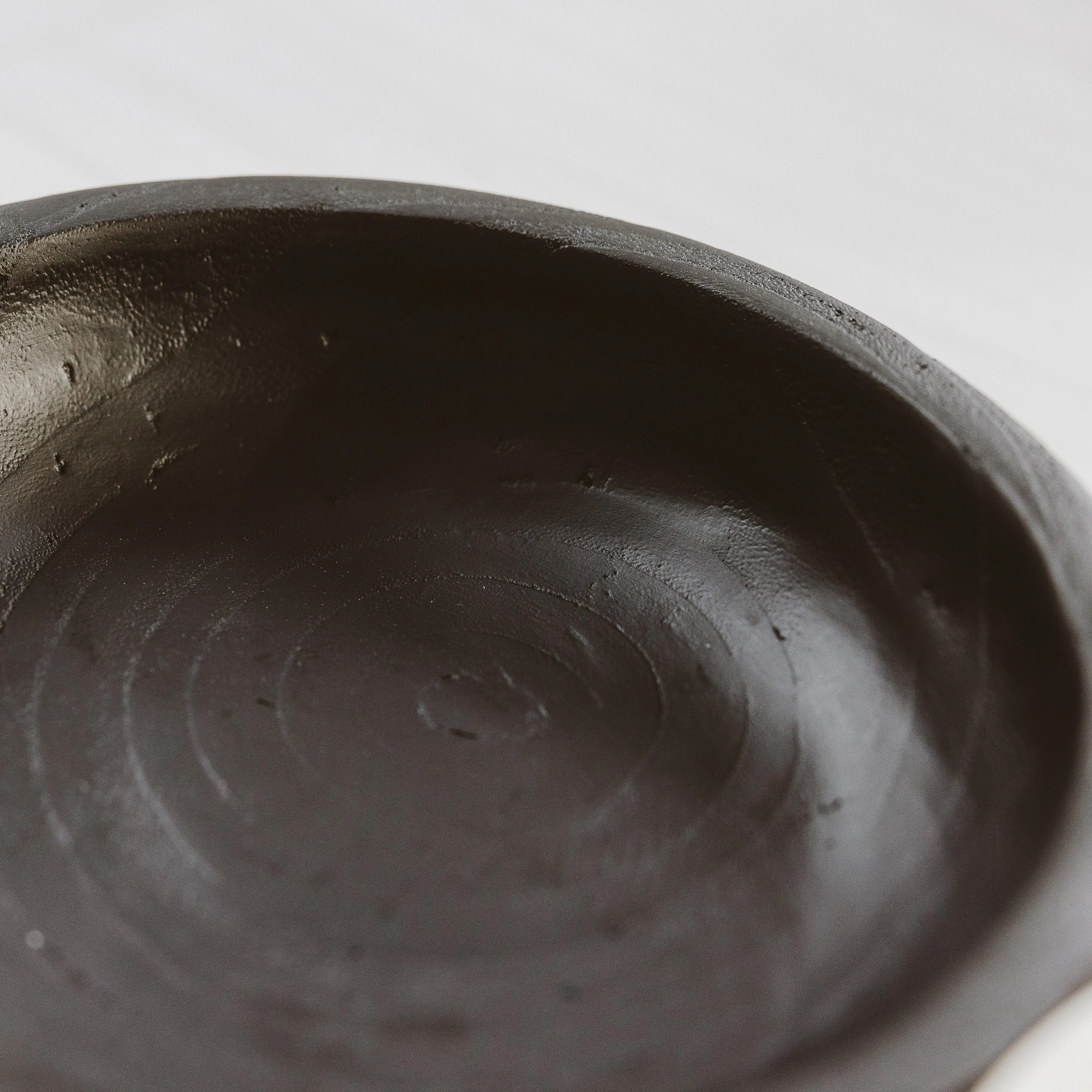 Black Decorative Wood Bowl