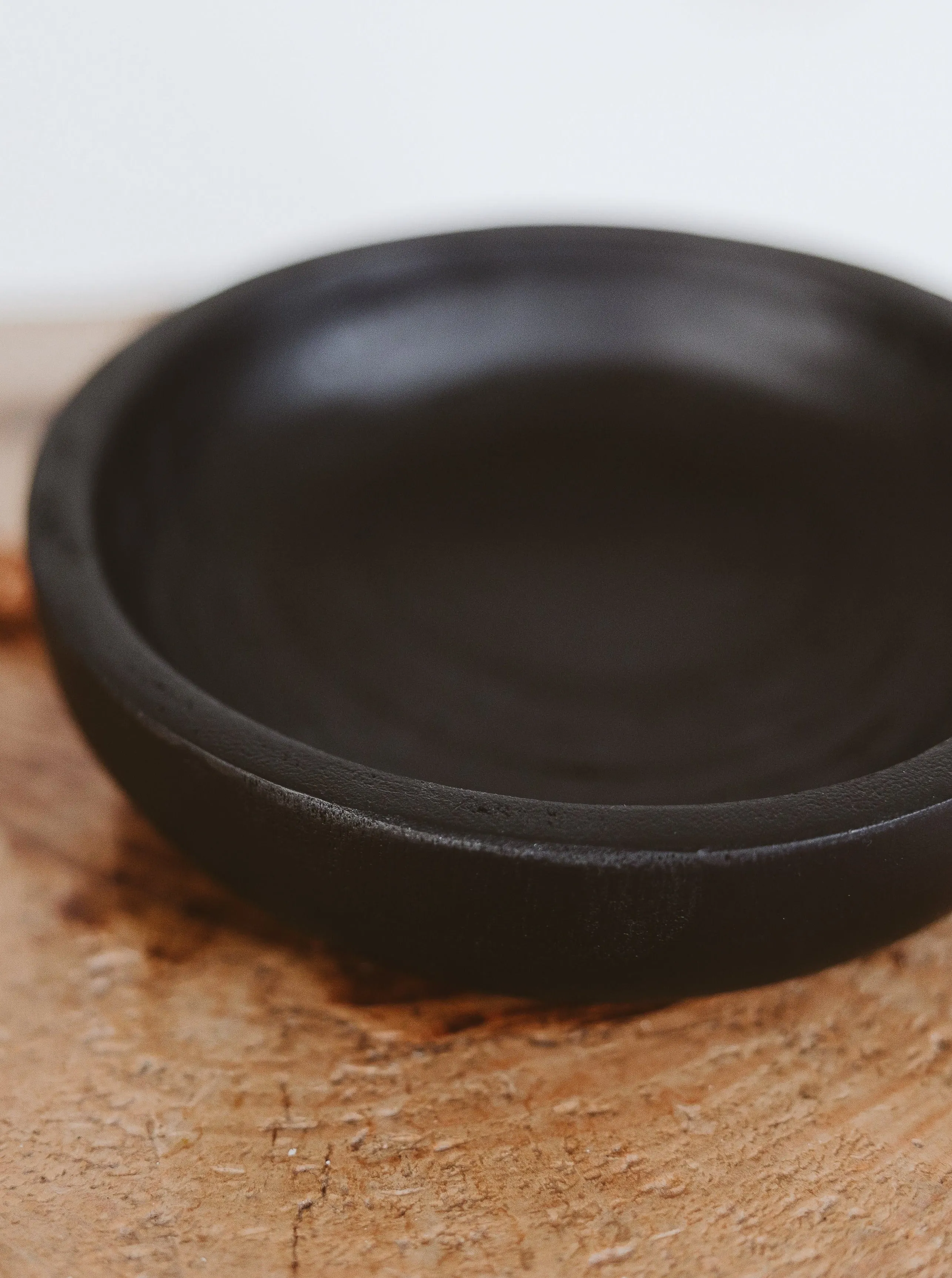 Black Decorative Wood Bowl