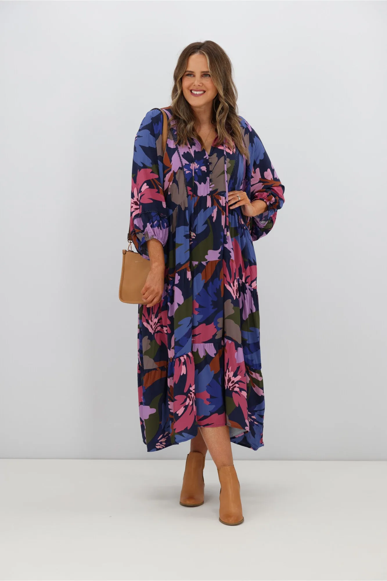 Boho Australia Freddie Dress Navy Floral