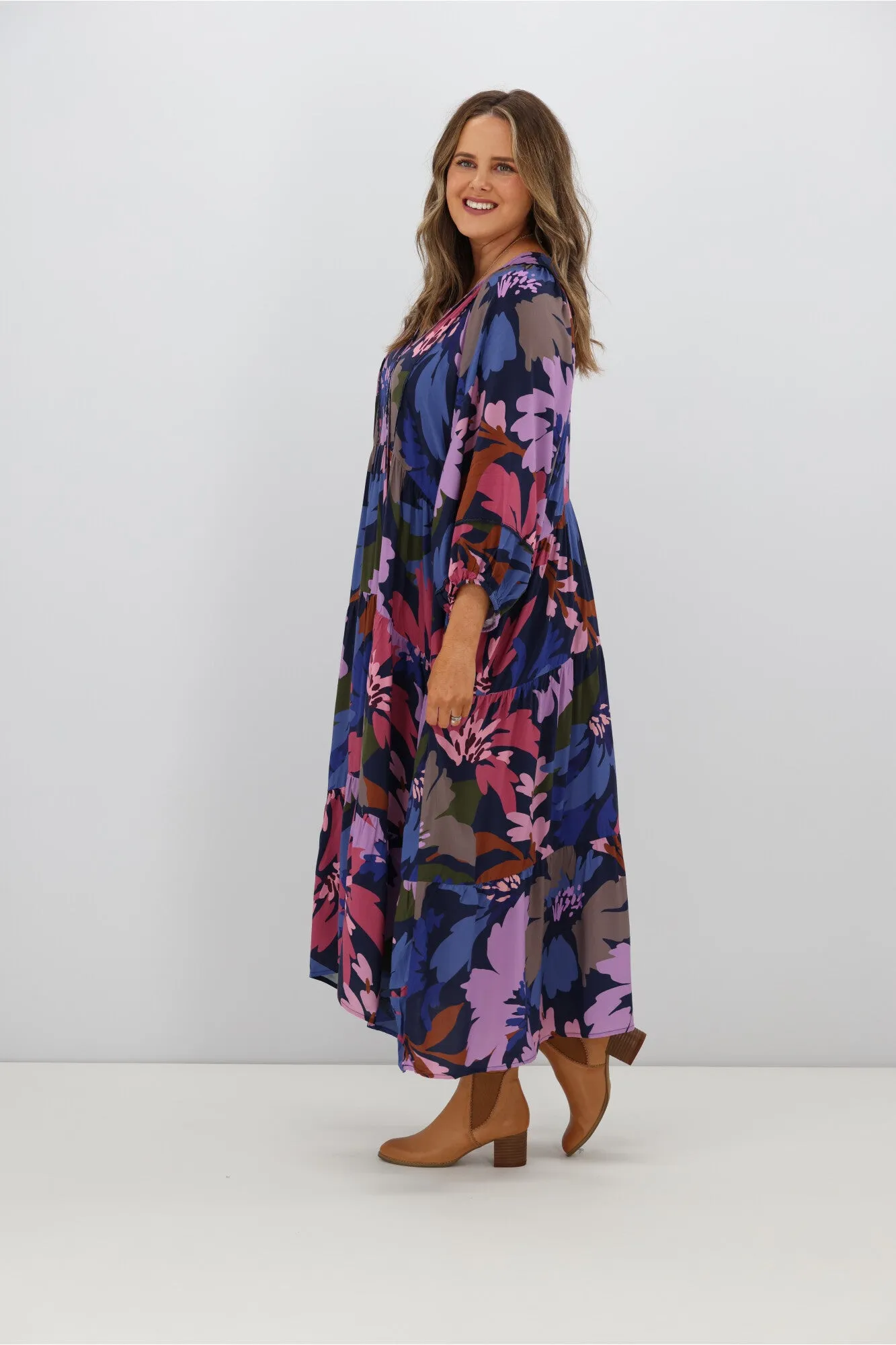 Boho Australia Freddie Dress Navy Floral