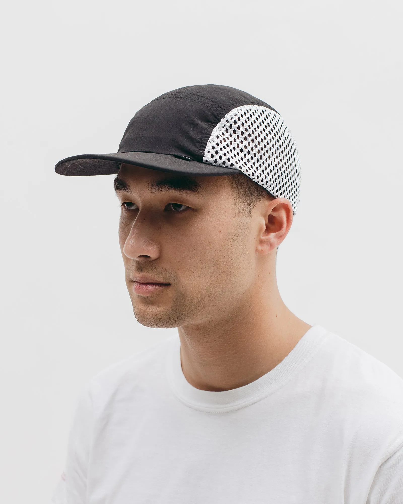 Brushed Nylon Sports Cap - Black