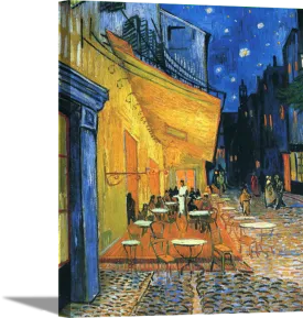 Café Terrace Place | Vincent Van Gogh Masters Classic Art in Gallery Wrapped Canvas | Various Sizes