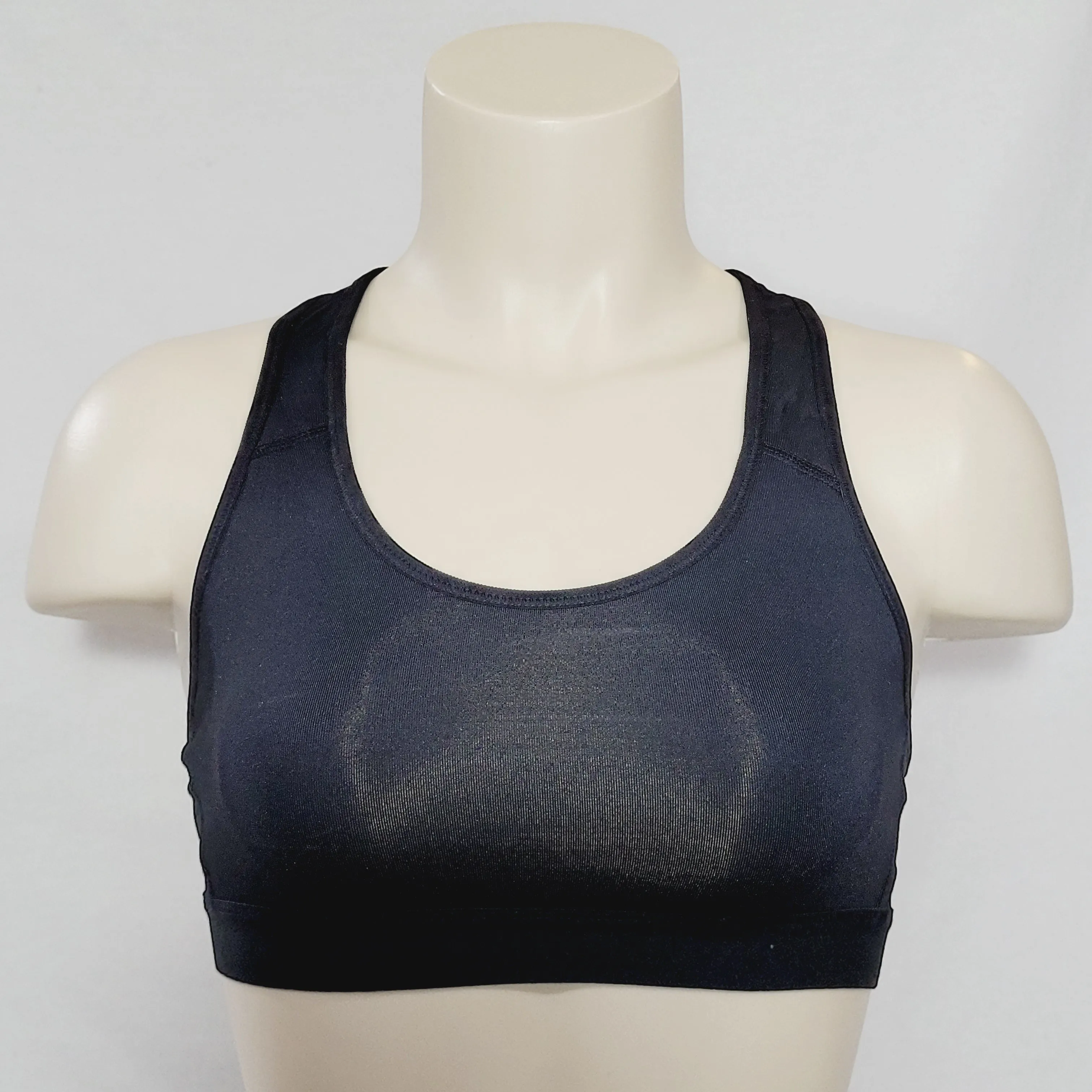 Champion C9 N9649 Power Core Wire Free Sports Bra SMALL Black Shimmer Dot