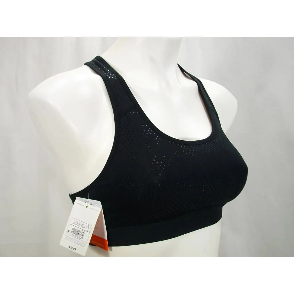 Champion C9 N9649 Power Core Wire Free Sports Bra SMALL Black Shimmer Dot