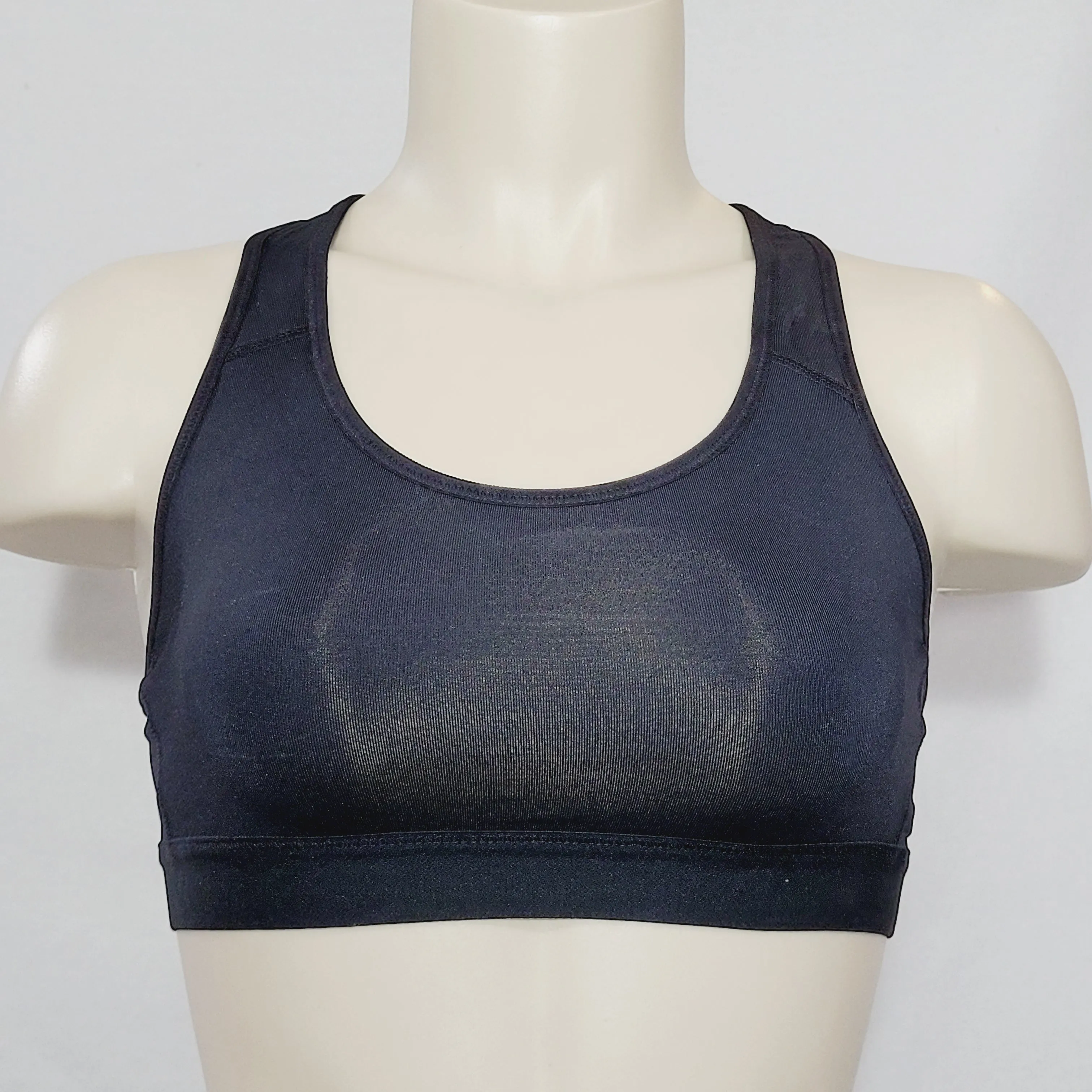 Champion C9 N9649 Power Core Wire Free Sports Bra SMALL Black Shimmer Dot