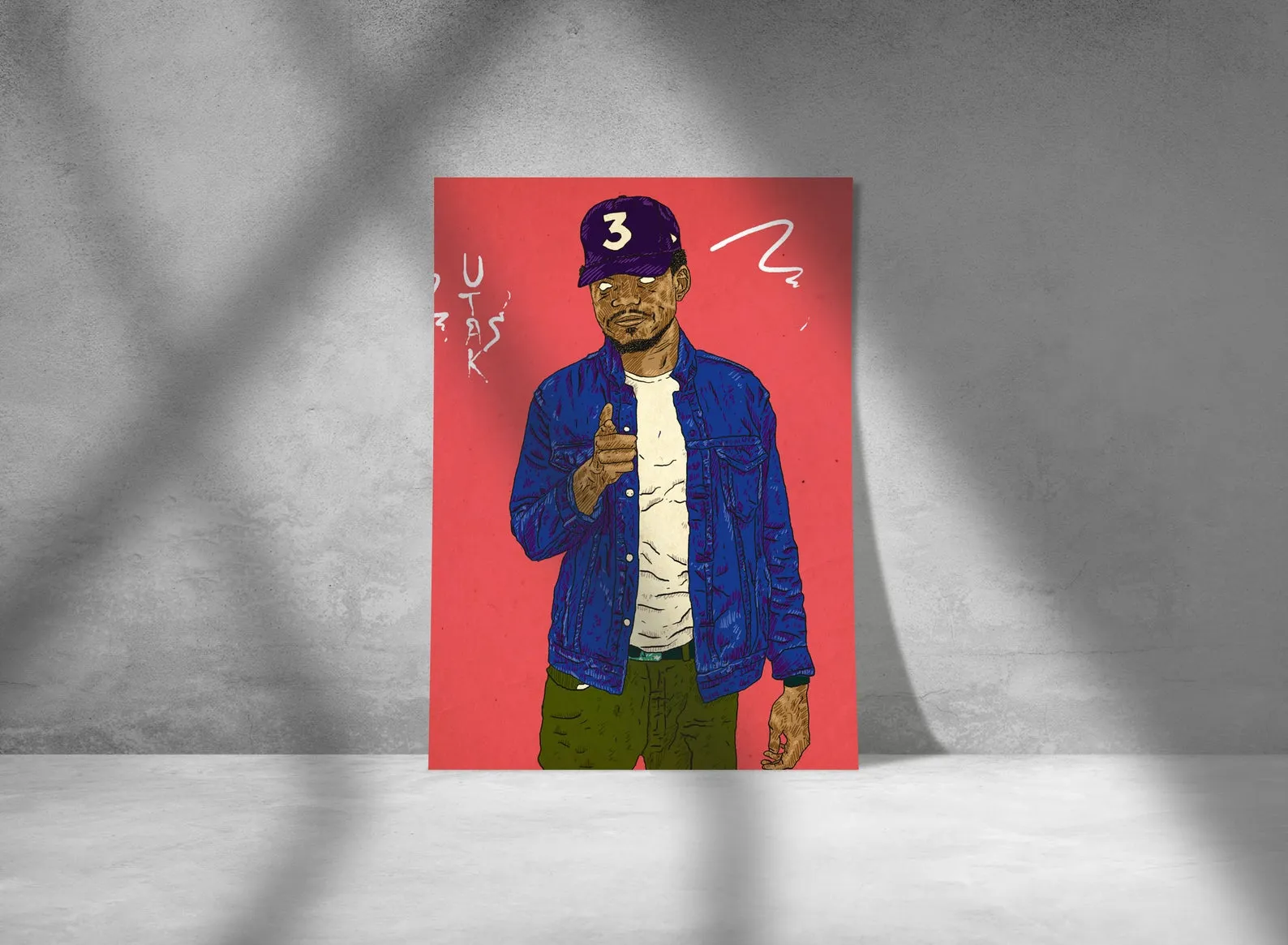 Chance The Rapper Poster, Custom Music Print, Music Poster, Custom Canvas, Home Decor, Wall Hangings, Chance Art