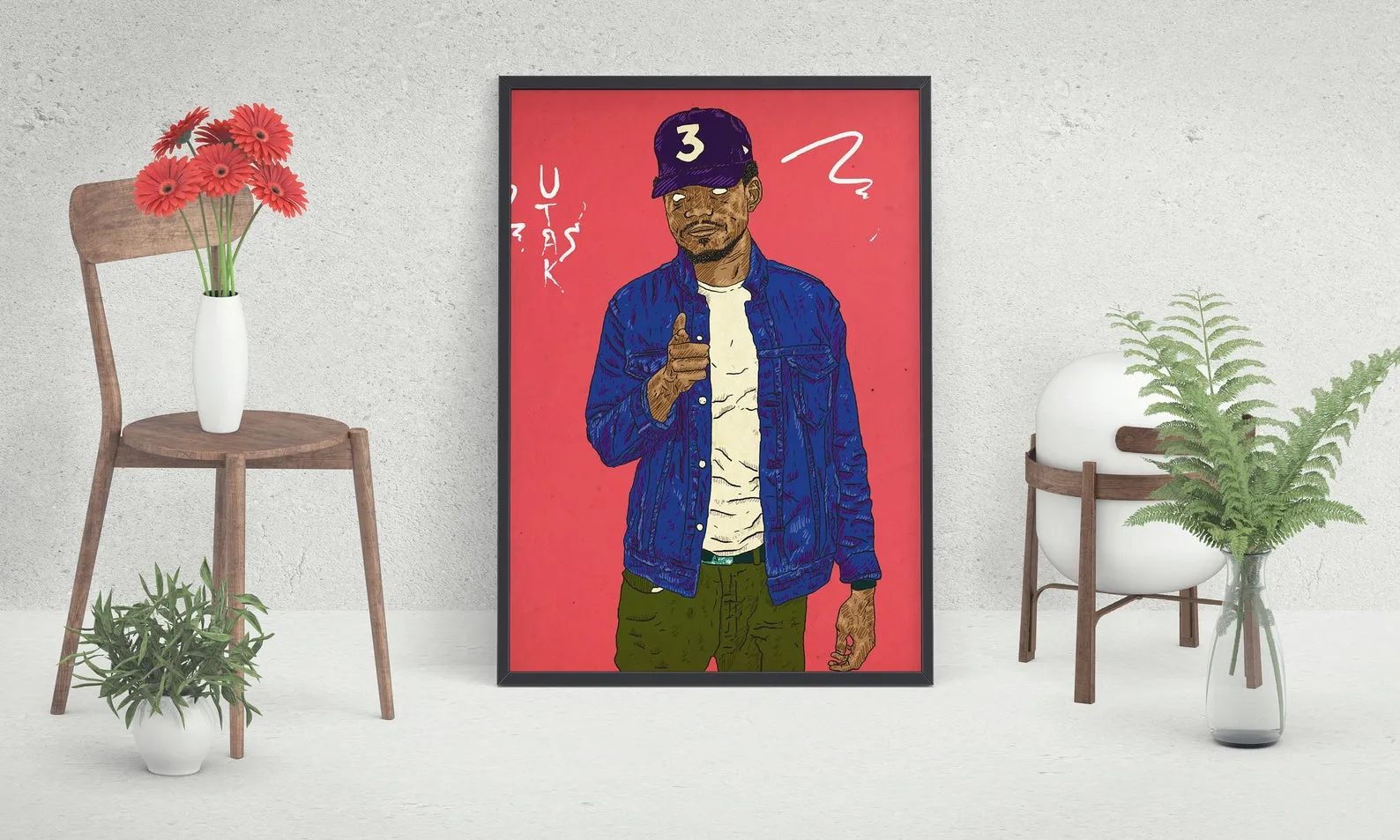 Chance The Rapper Poster, Custom Music Print, Music Poster, Custom Canvas, Home Decor, Wall Hangings, Chance Art