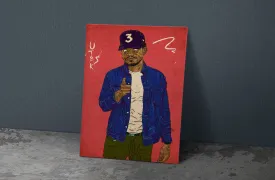 Chance The Rapper Poster, Custom Music Print, Music Poster, Custom Canvas, Home Decor, Wall Hangings, Chance Art