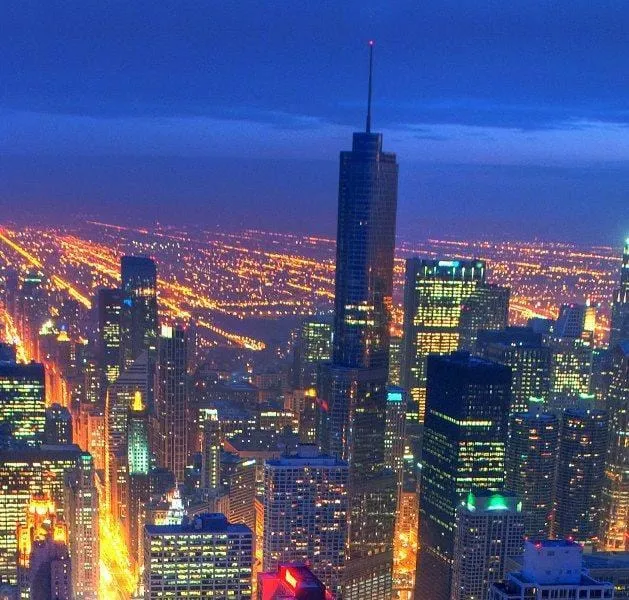 Chicago Skyline at Night