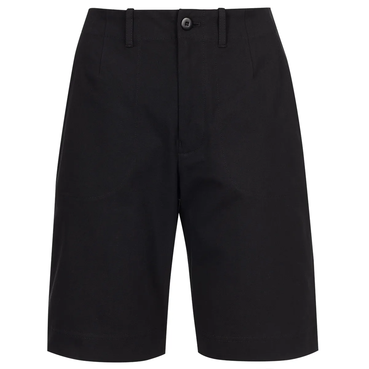 Cotton Canvas Babe Short in Black